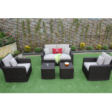 Bestes verkaufendes neueste synthetische Rattansofa-Gartenmöbel des neuen Entwurfs